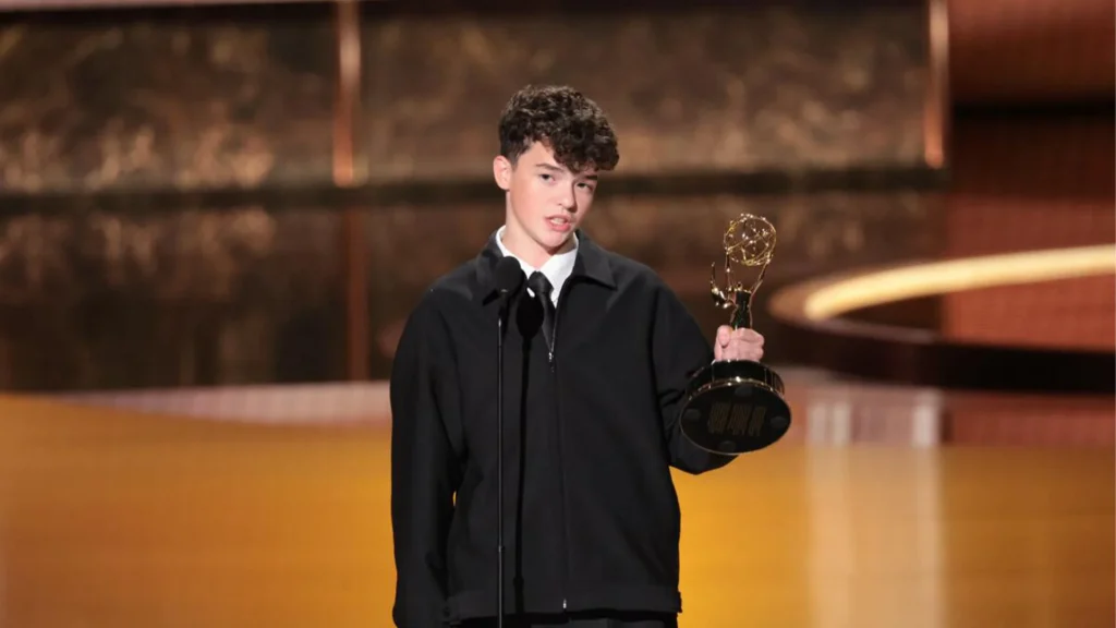 Owen Cooper at the Emmy Awards