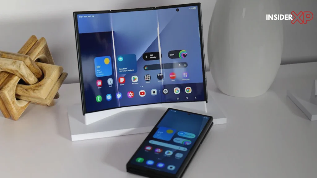 Samsung Galaxy Z TriFold triple-folding smartphone at CES 2026